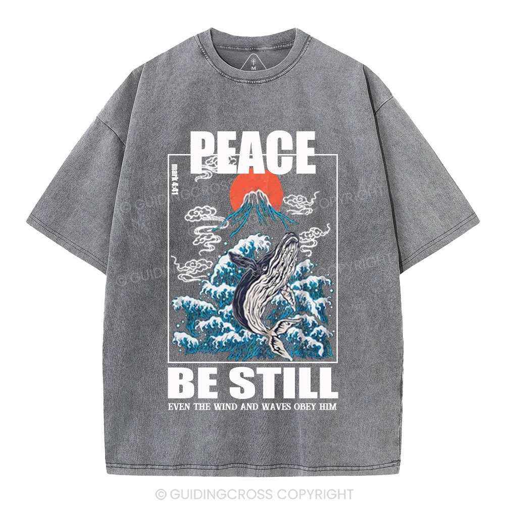Peace Be Still Christian Washed T-Shirt