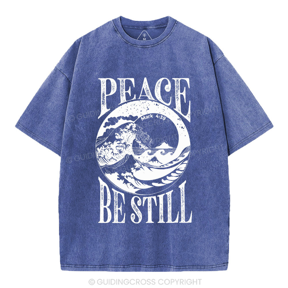 Peace Be Still Christian Washed T-Shirt