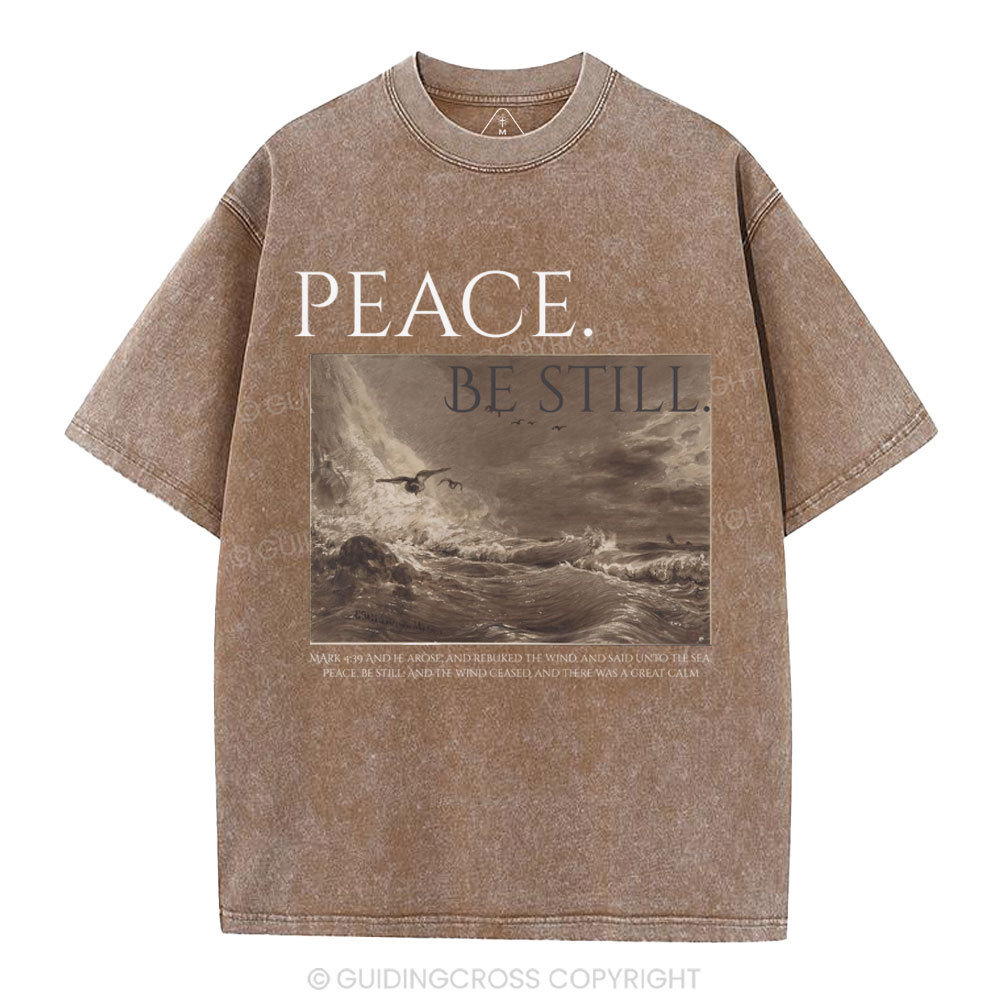Peace Be Still Christian Washed T-Shirt