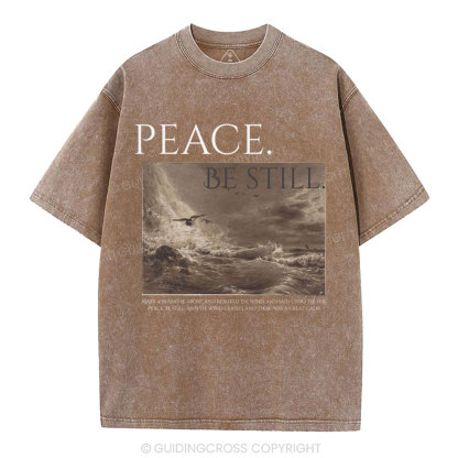 Peace Be Still Christian Washed T-Shirt