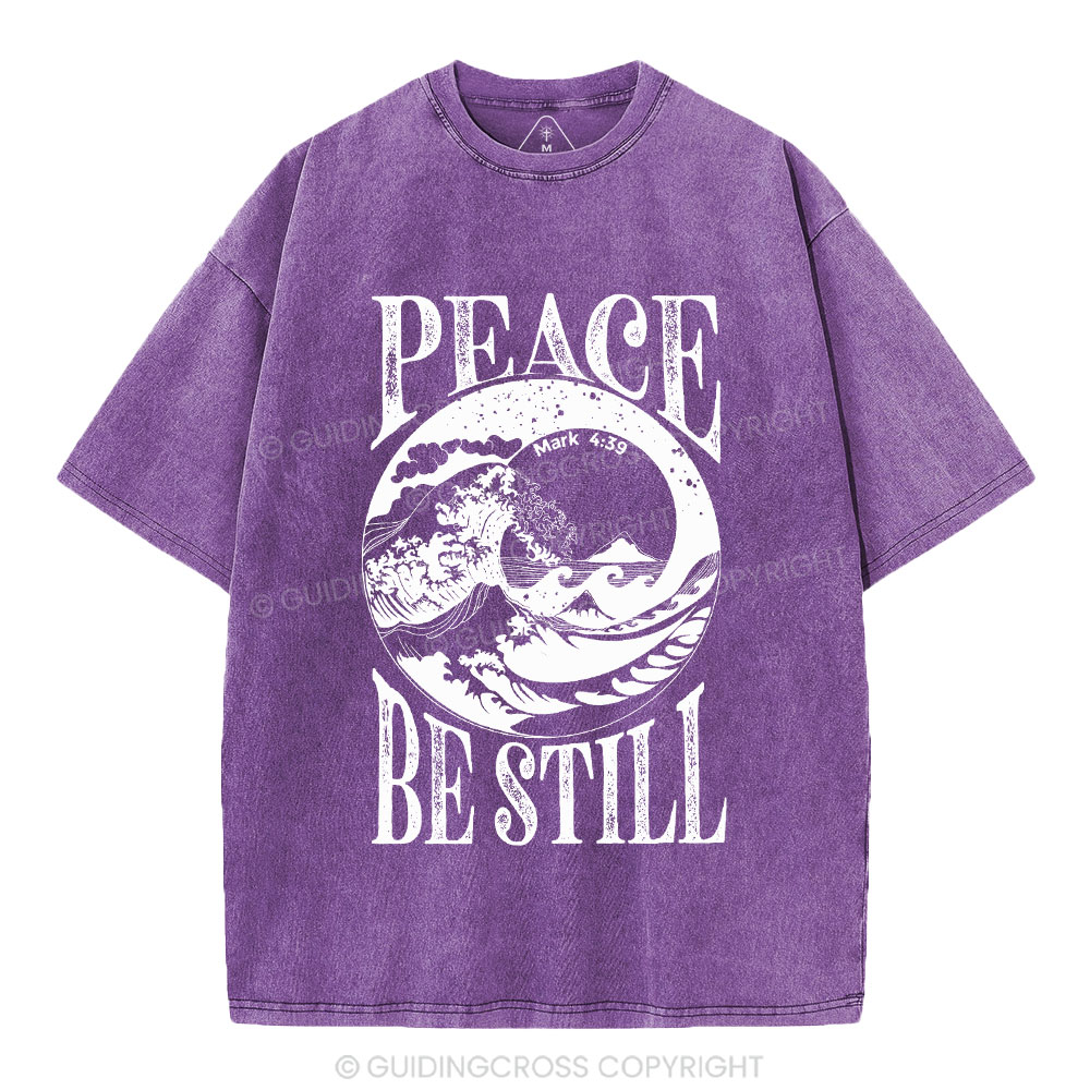 Peace Be Still Christian Washed T-Shirt