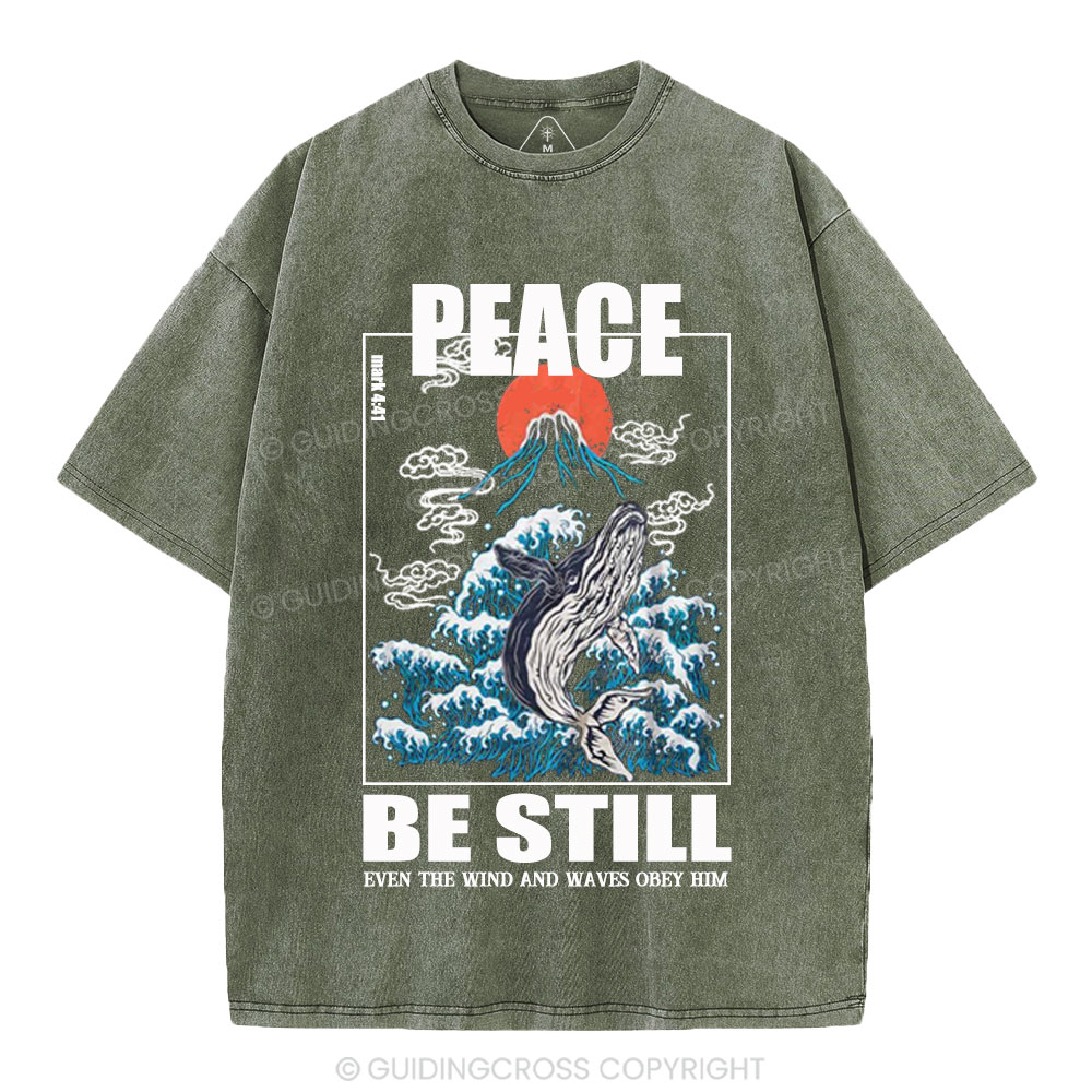 Peace Be Still Christian Washed T-Shirt