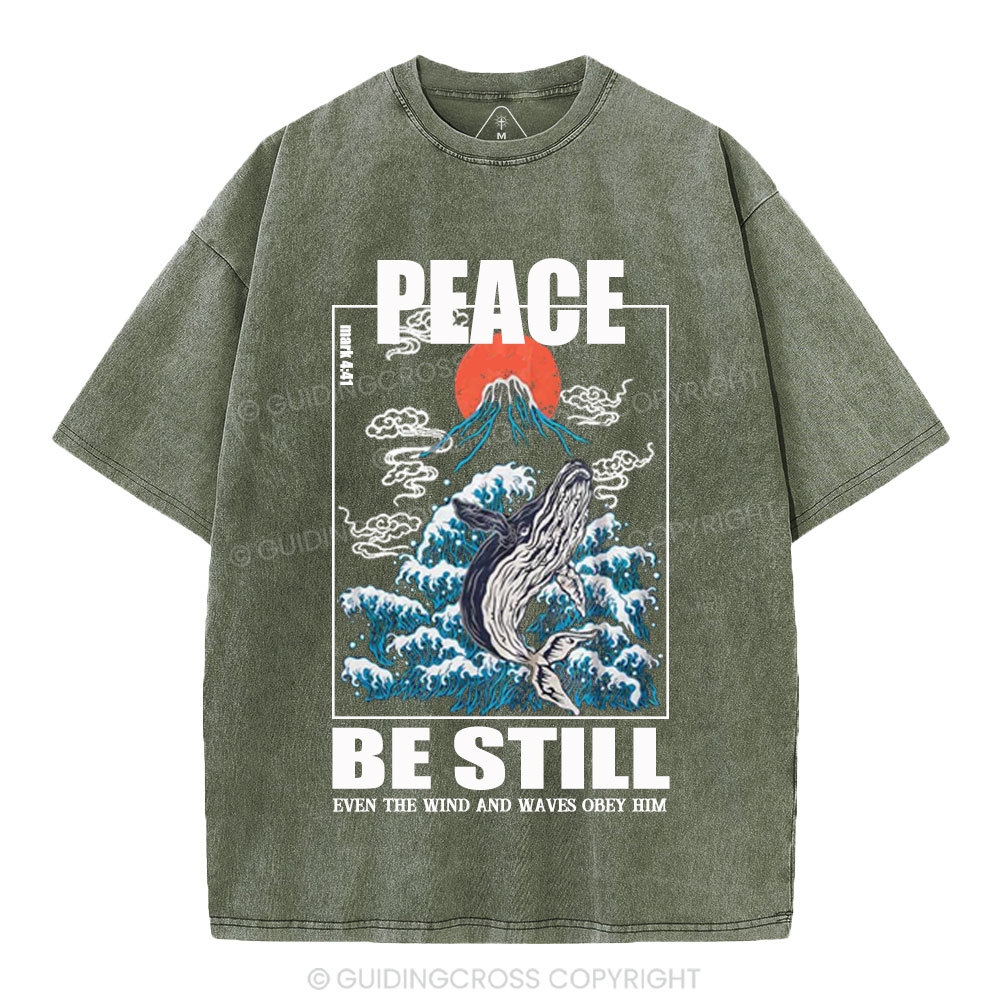 Peace Be Still Christian Washed T-Shirt
