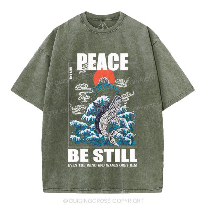 Peace Be Still Christian Washed T-Shirt