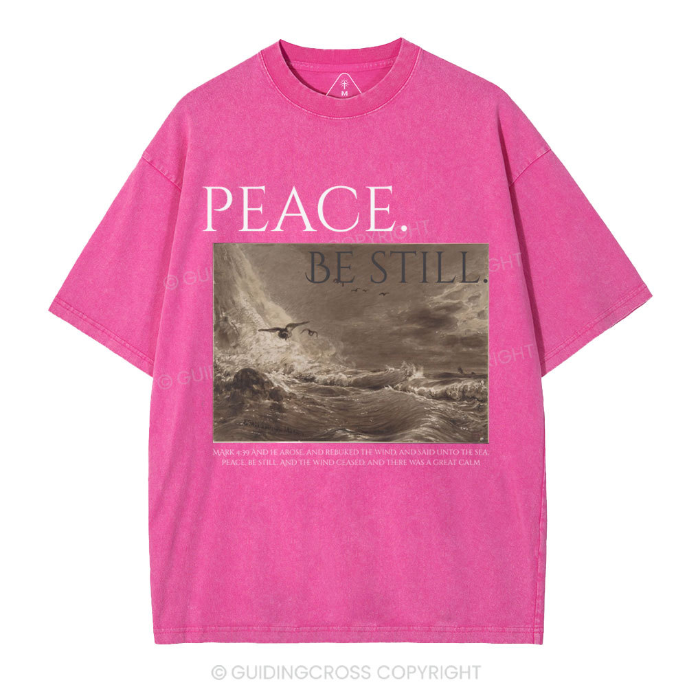 Peace Be Still Christian Washed T-Shirt