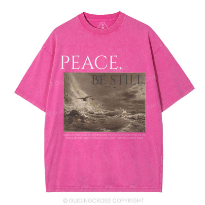 Peace Be Still Christian Washed T-Shirt