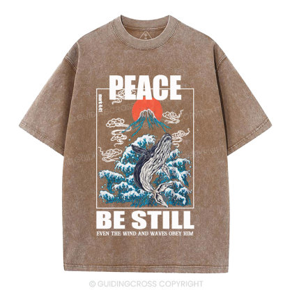 Peace Be Still Christian Washed T-Shirt