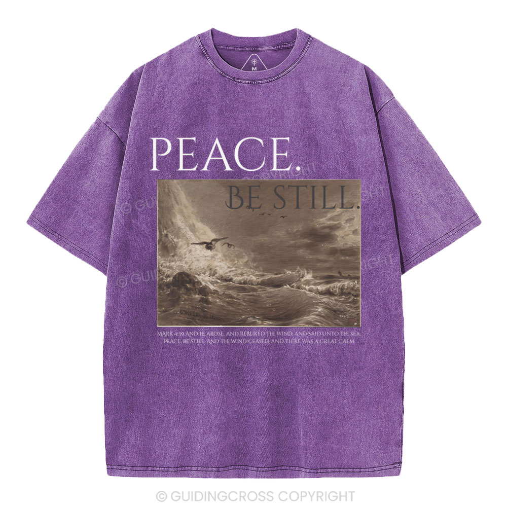 Peace Be Still Christian Washed T-Shirt