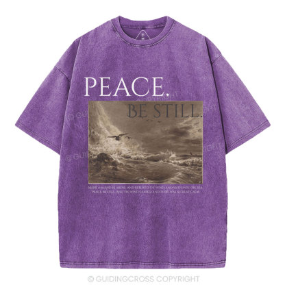 Peace Be Still Christian Washed T-Shirt