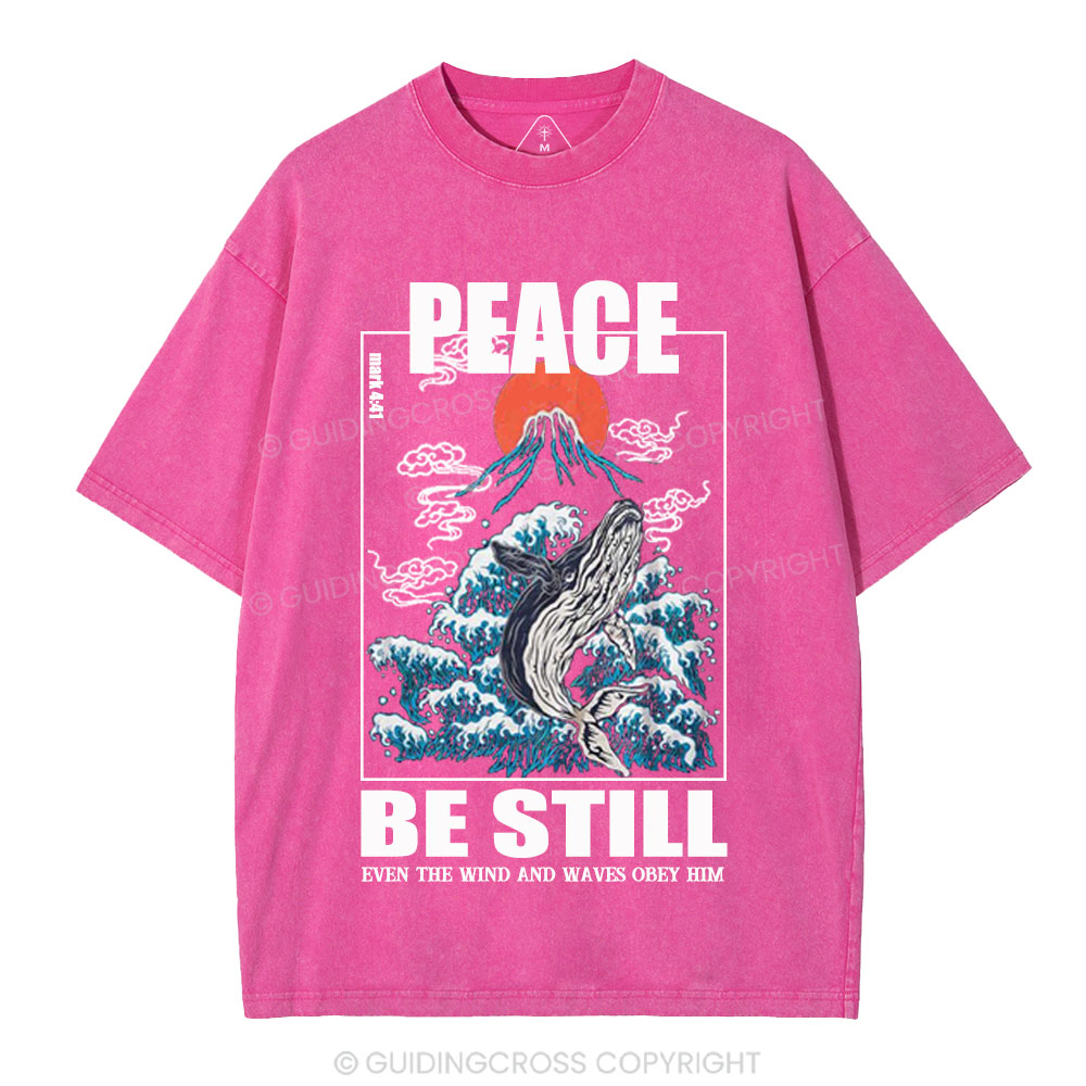 Peace Be Still Christian Washed T-Shirt