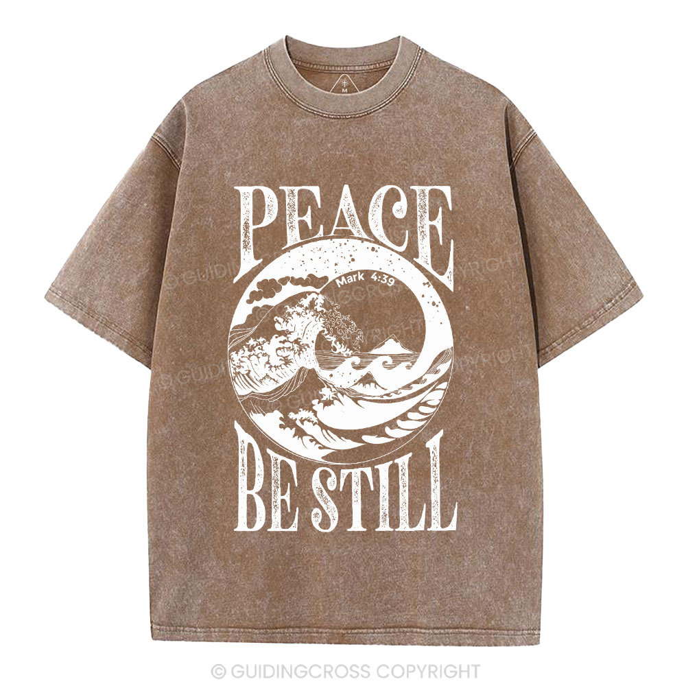 Peace Be Still Christian Washed T-Shirt