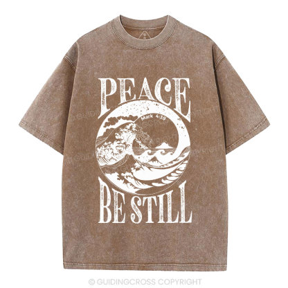 Peace Be Still Christian Washed T-Shirt