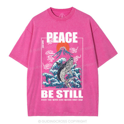 Peace Be Still Christian Washed T-Shirt