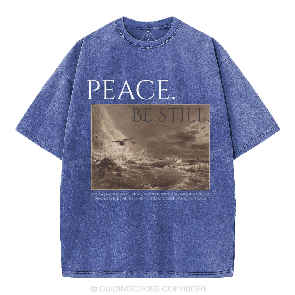Peace Be Still Christian Washed T-Shirt