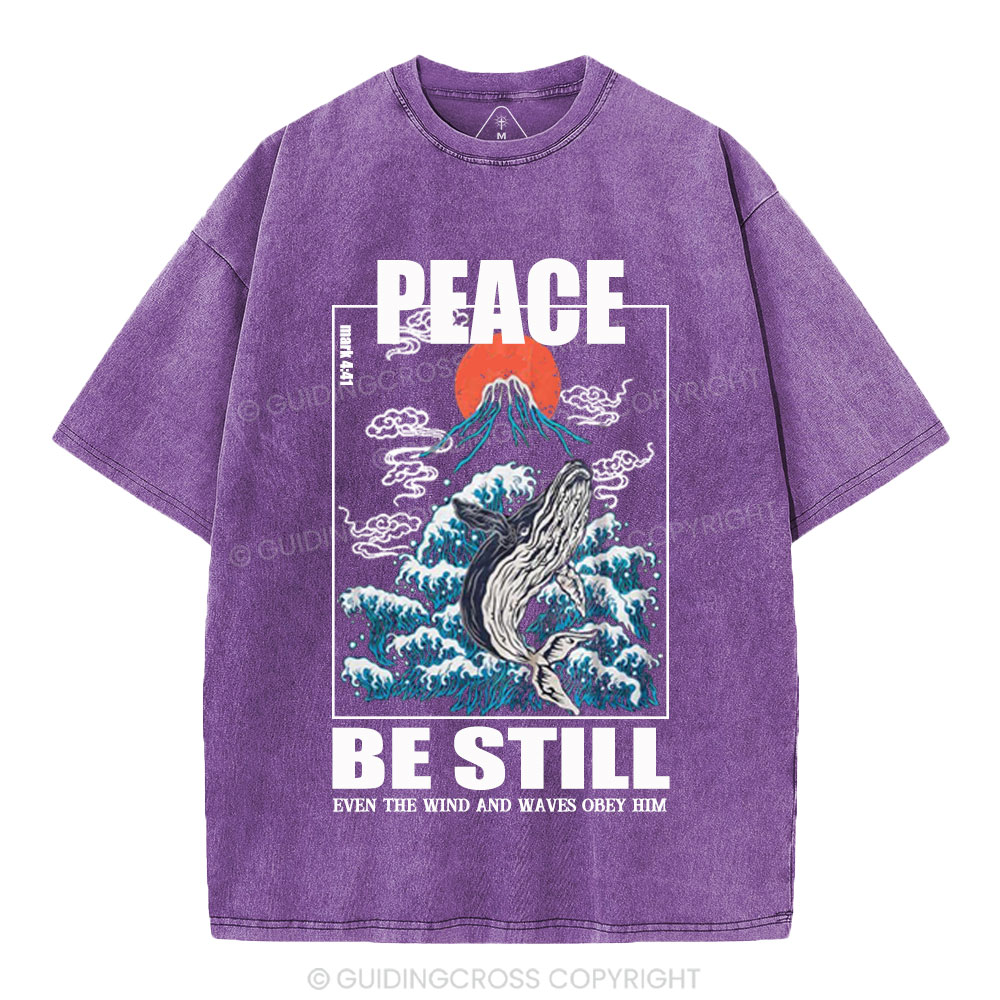 Peace Be Still Christian Washed T-Shirt