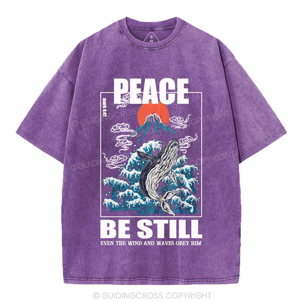 Peace Be Still Christian Washed T-Shirt