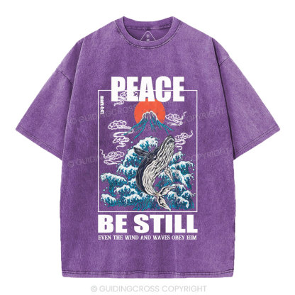 Peace Be Still Christian Washed T-Shirt