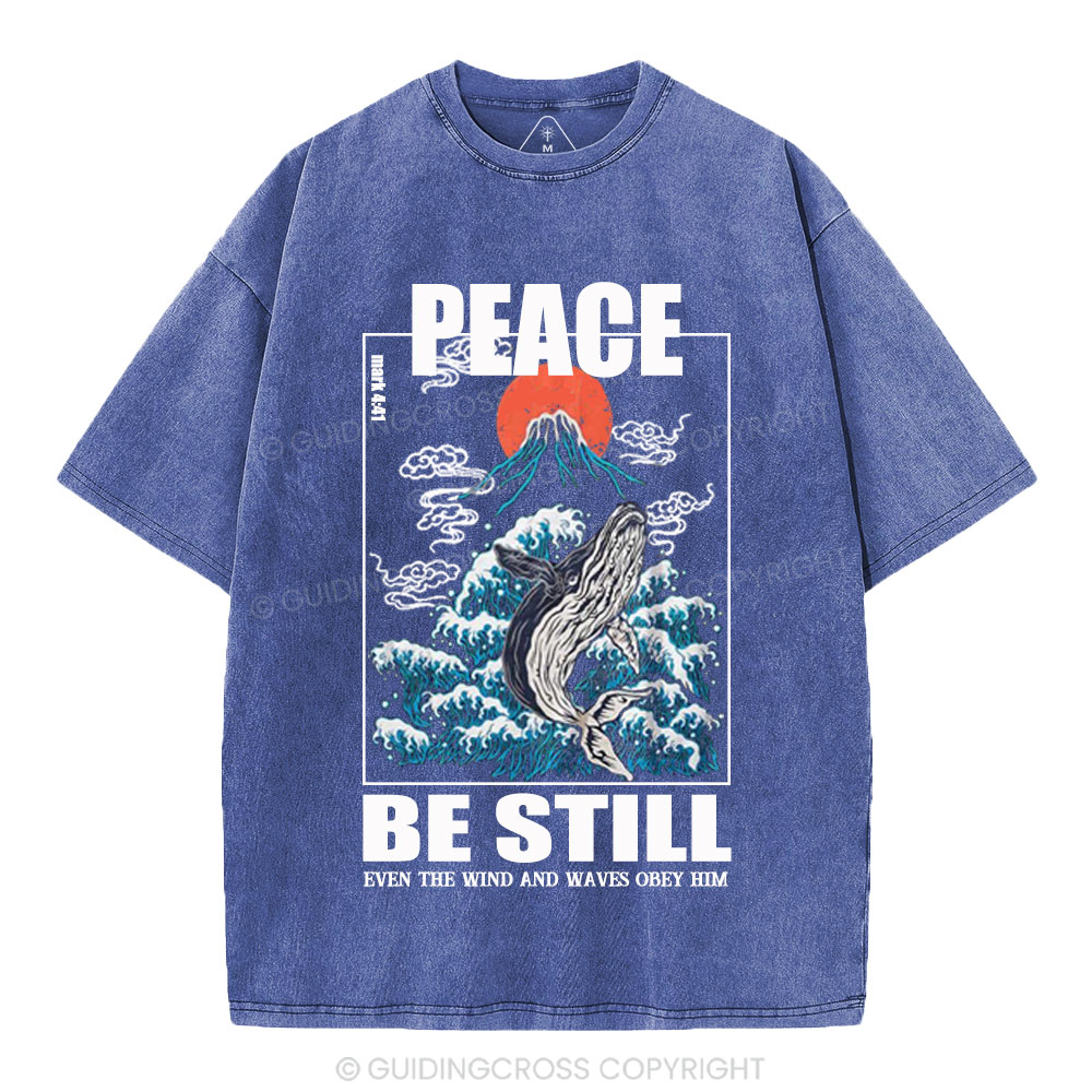 Peace Be Still Christian Washed T-Shirt