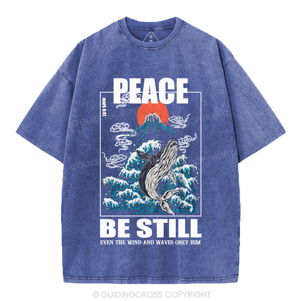 Peace Be Still Christian Washed T-Shirt