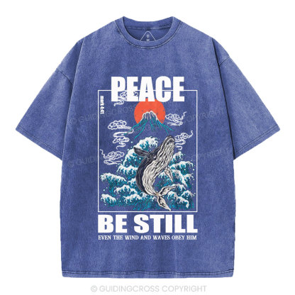 Peace Be Still Christian Washed T-Shirt