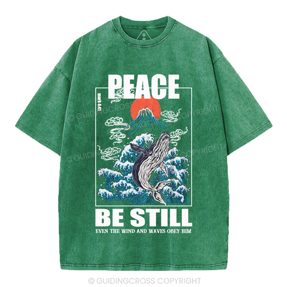 Peace Be Still Christian Washed T-Shirt