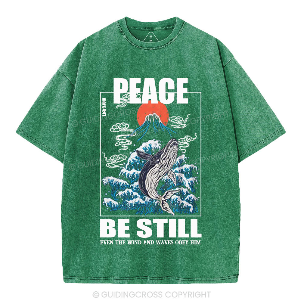 Peace Be Still Christian Washed T-Shirt