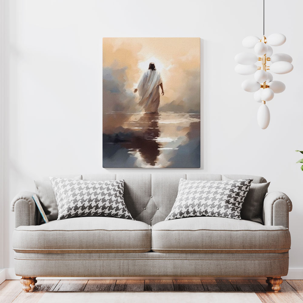 Peace Be Still Jesus Walking On Water Christian Wall Art