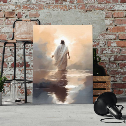 Peace Be Still Jesus Walking On Water Christian Wall Art