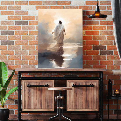 Peace Be Still Jesus Walking On Water Christian Wall Art