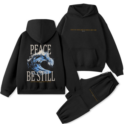 Peace Be Strill Christian Premium Fleece Hoodie Set