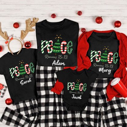 Peace Christian Christmas Family Matching Shirts