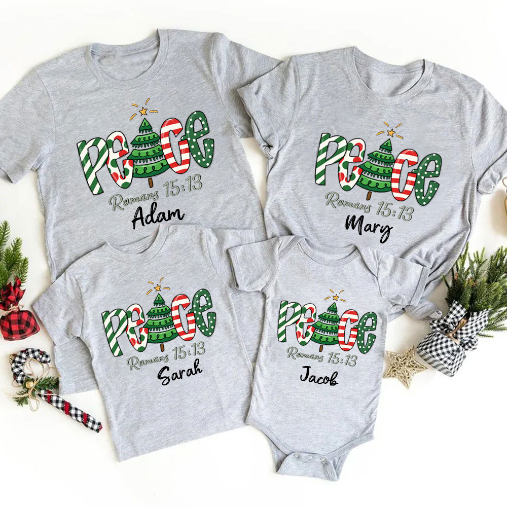 Peace Christian Christmas Family Matching Shirts