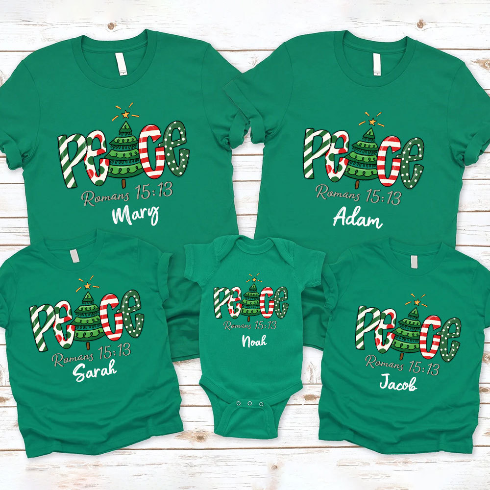 Peace Christian Christmas Family Matching Shirts
