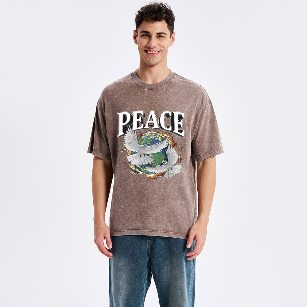 Peace Christian Washed T-Shirt