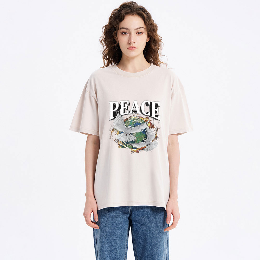Peace Christian Washed T-Shirt