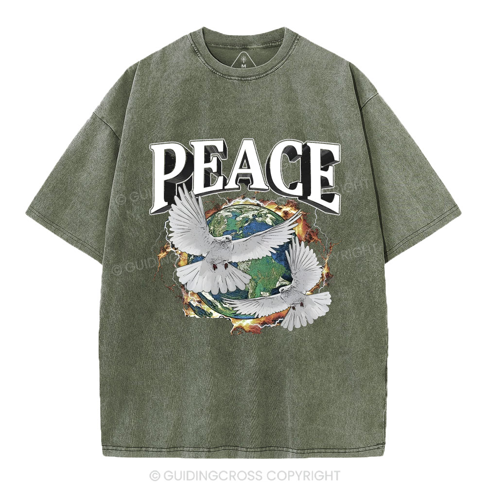 Peace Christian Washed T-Shirt
