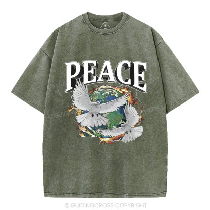 Peace Christian Washed T-Shirt