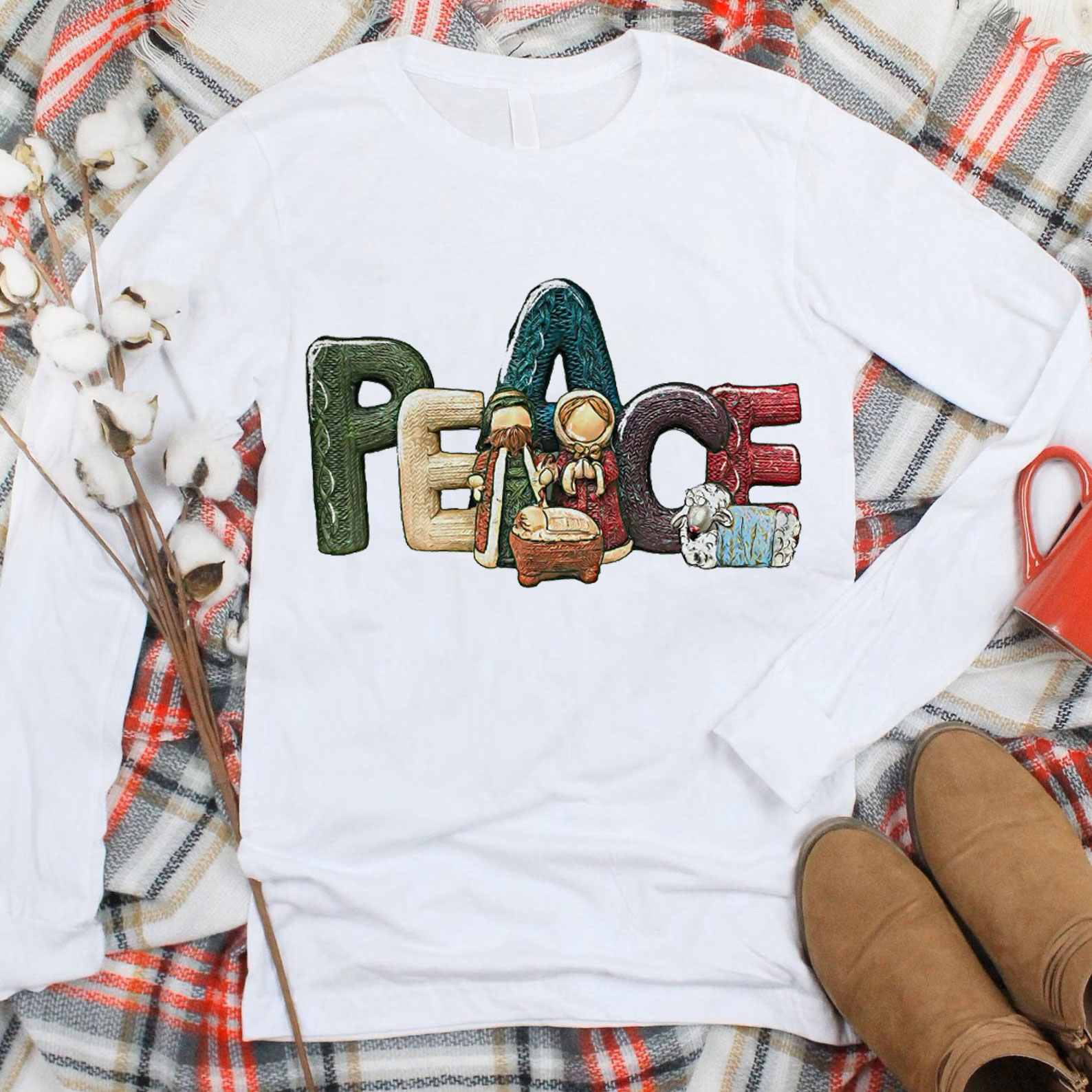 Peace Christmas Christian T-Shirt