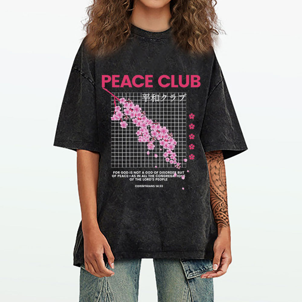 Peace Club Christian Washed T-Shirt