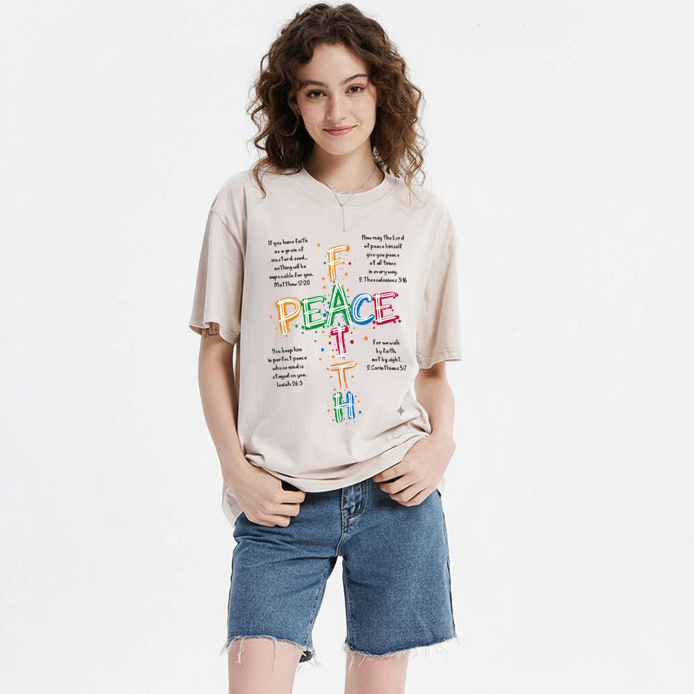Peace Christian Washed T-Shirt