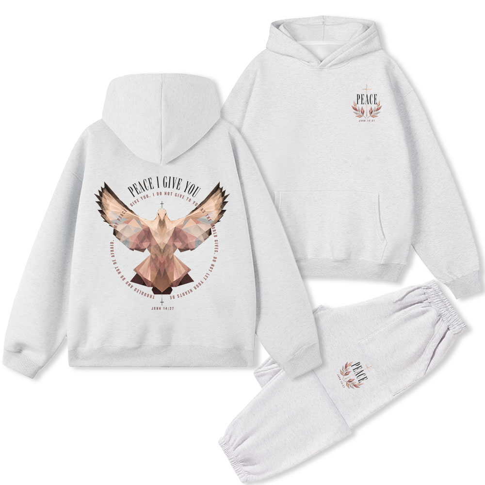 Peace I Give You Christian Premium Fleece Hoodie Set