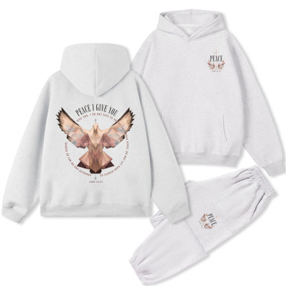 Peace I Give You Christian Premium Fleece Hoodie Set