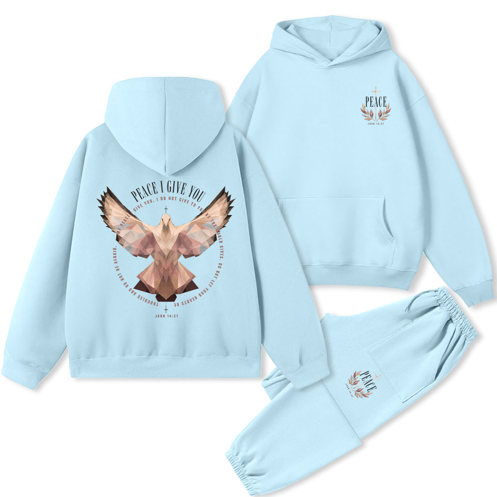 Peace I Give You Christian Premium Fleece Hoodie Set