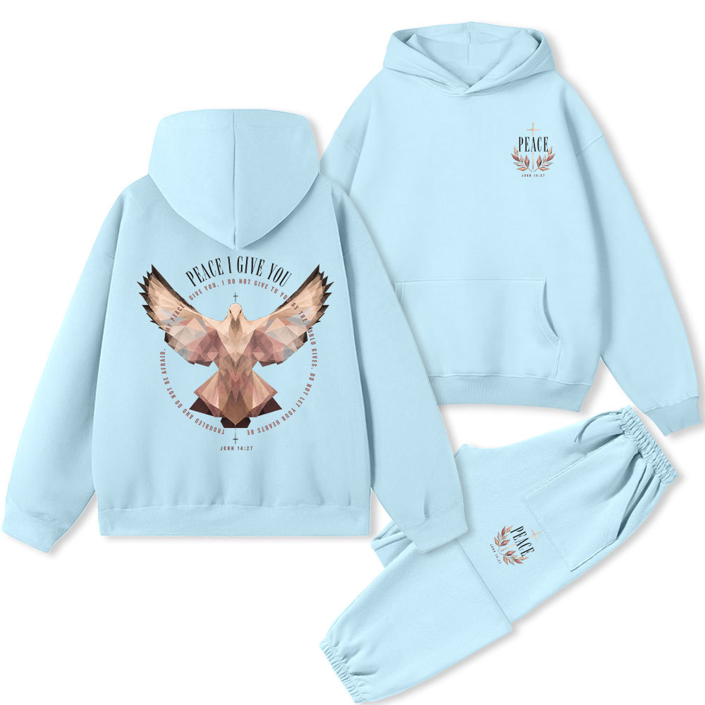 Peace I Give You Christian Premium Fleece Hoodie Set