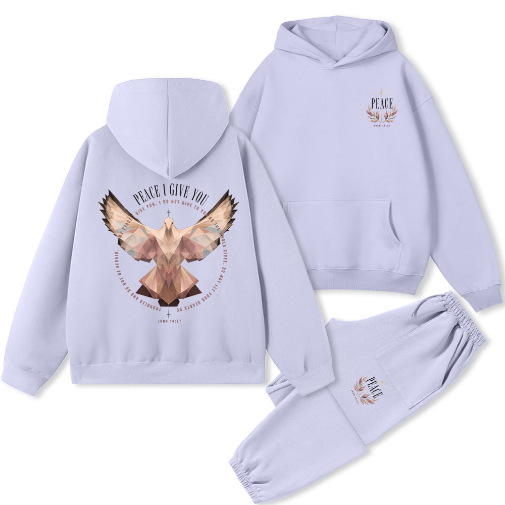 Peace I Give You Christian Premium Fleece Hoodie Set
