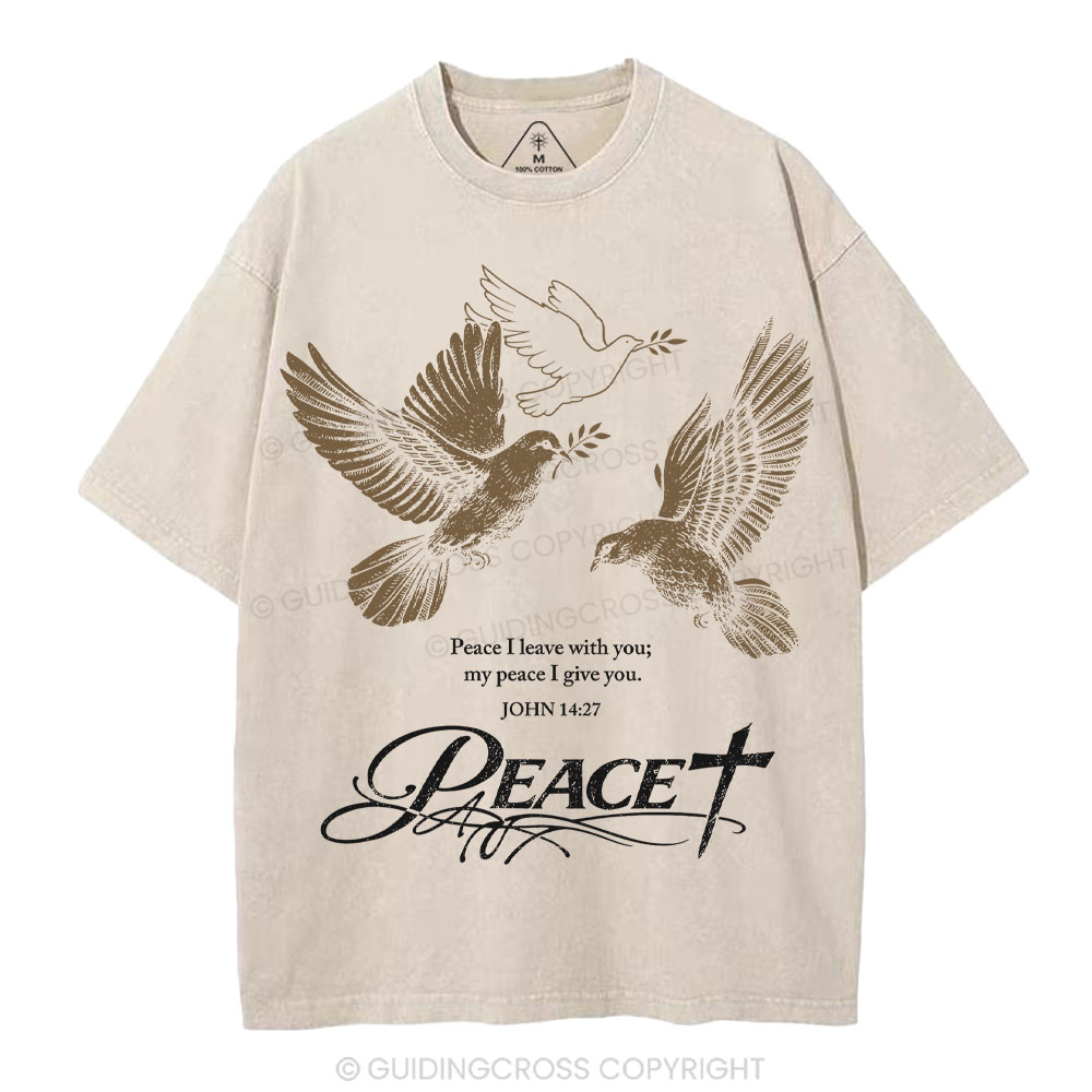 Peace I Leave With You Christian Washed T-Shirt