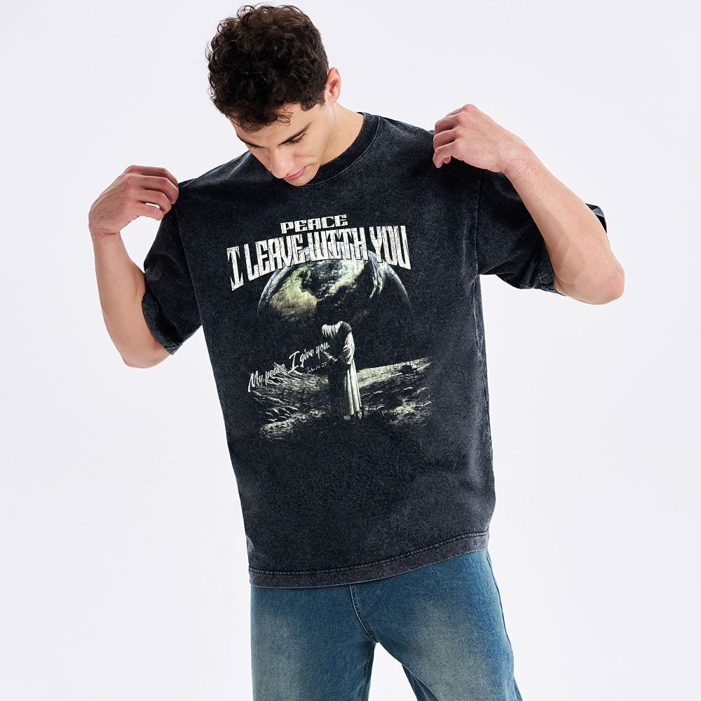 Peace I Leave With You Christian Washed T-Shirt