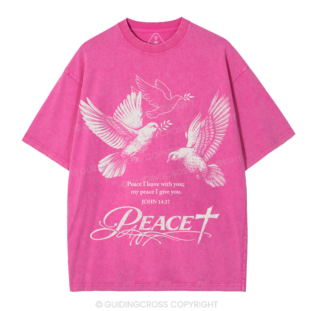 Peace I Leave With You Christian Washed T-Shirt