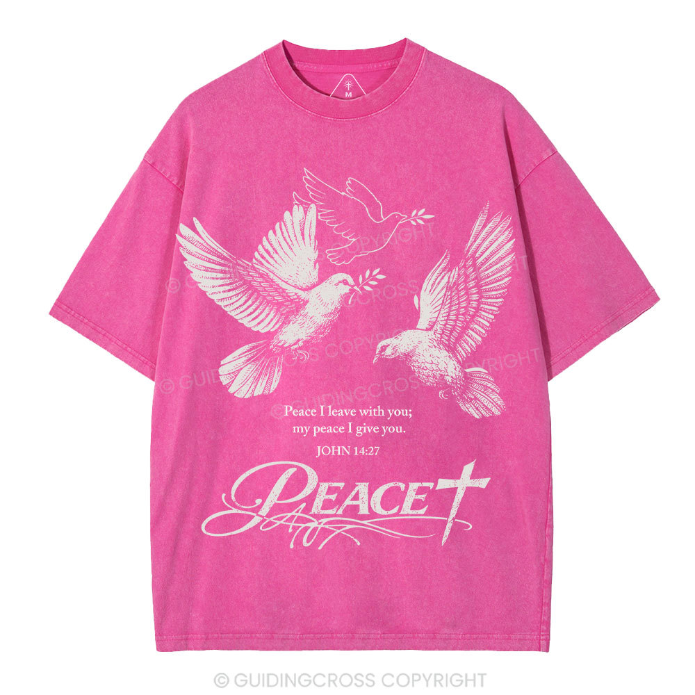 Peace I Leave With You Christian Washed T-Shirt