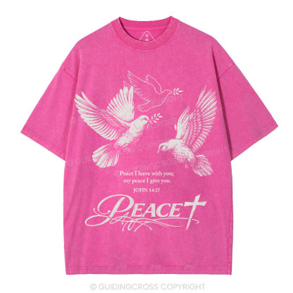 Peace I Leave With You Christian Washed T-Shirt